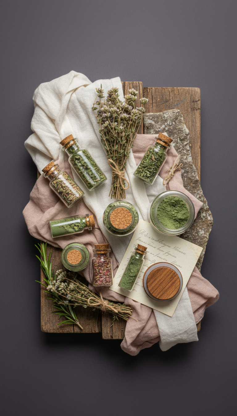 Verdant herb elemental spell kit